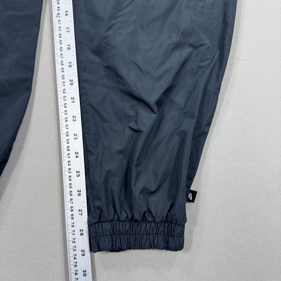 Y2K Nike Track Pants Men's Large Black Big Swoosh Logo Patch Drawstring - Picture 4 of 5